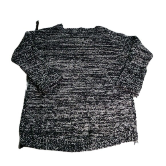 JJ Basics Black/Gray Long Sleeve Pullover Womens Sweater Size Medium - Picture 3 of 11